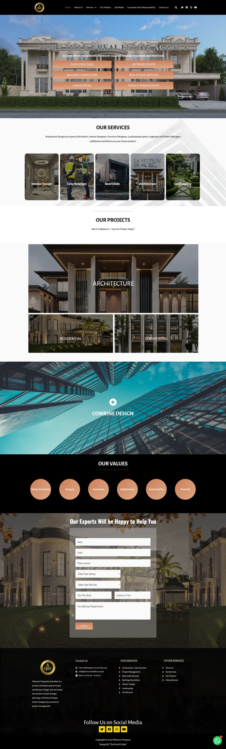 platinumproperty - web development portfolio